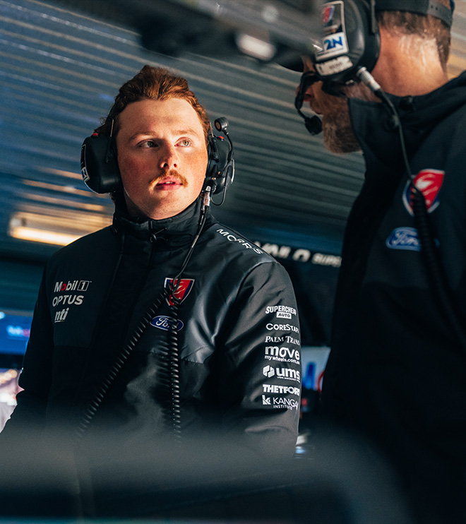 Zak Pluta, Graduate Engineer, getting hands on experience with the Walkinshaw TWG Racing team